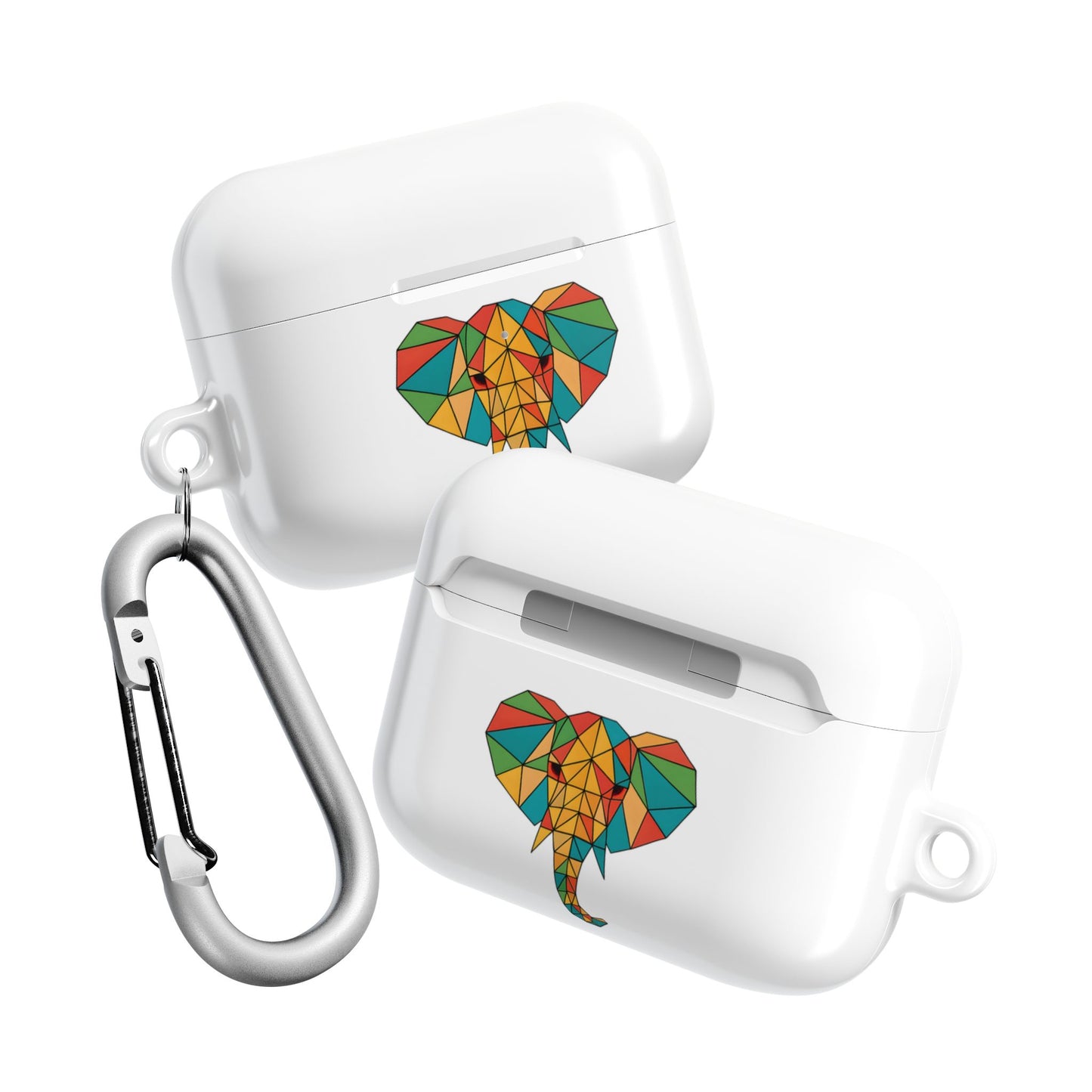 Elephant AirPods Case, AirPods Pro Gen 1 2 Case, AirPods Gen 1 2 3 Cover, Geometric Elephant