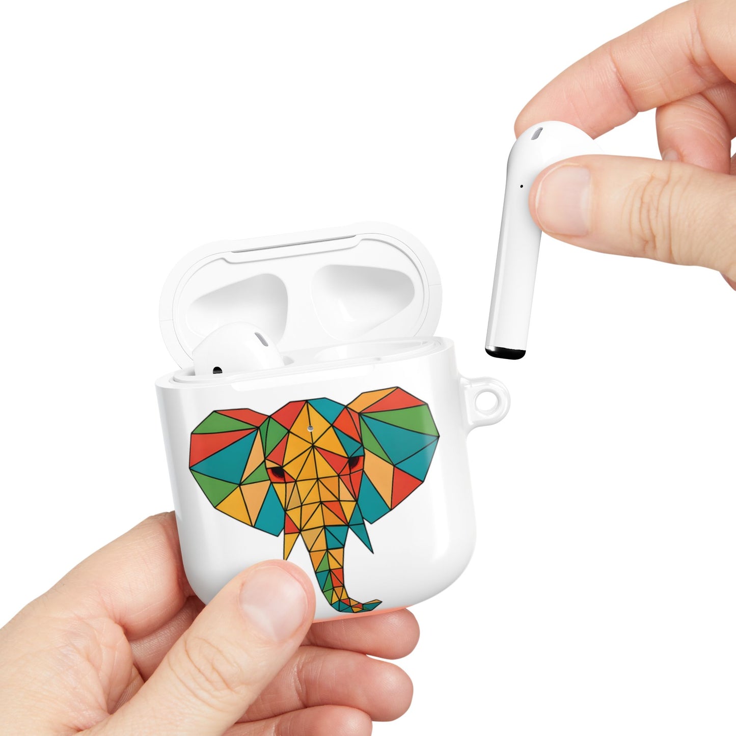 Elephant AirPods Case, AirPods Pro Gen 1 2 Case, AirPods Gen 1 2 3 Cover, Geometric Elephant
